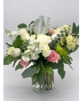 Soft Whites and Pinks  Vase Arrangement 