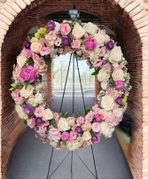 Softly and Tenderly  Sympathy Wreath