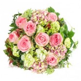 Softly Pink and Green Flowers Flower Bouquet
