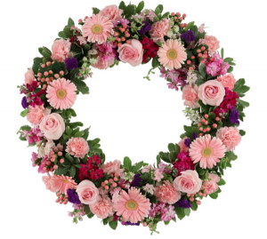 Softly pink wreath  Standing wreath 