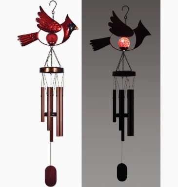 Solar Cardinal Wind Chime  in North Platte, NE | PRAIRIE FRIENDS & FLOWERS