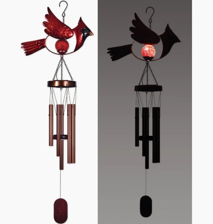 Solar Cardinal Wind Chime