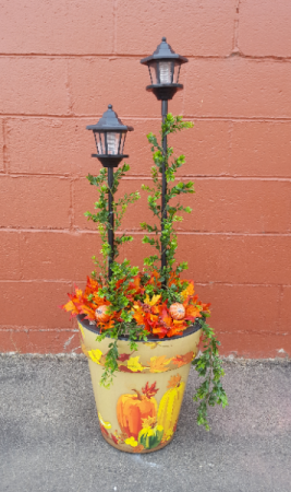 Solar light Fall Silk flower arrangement