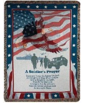Soldier's Prayer Woven Tapestry Throw