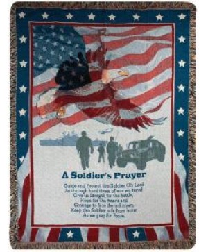 Soldier's Prayer Woven Tapestry Throw