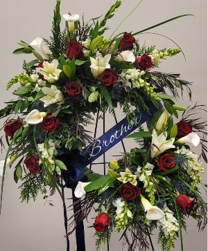 Solemn Solute Wreath (Personal items not included)