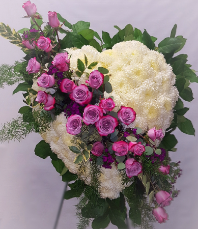 Solid Heart funeral flowers
