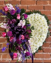 Solid Heart with Purple Break 12", 18" or 24" Heart