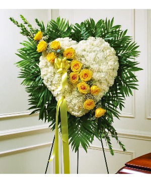 Solid Sympathy Heart With Yellow Break 