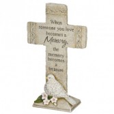 Someone you love becomes Memory Stone Cross with Dove