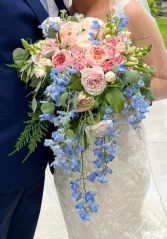 Something Blue bridal bouquet 