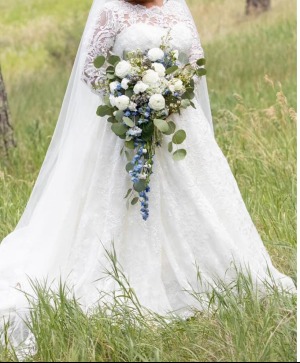 Something blue bridal bouquet wedding bouquet