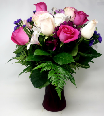 Song of Love Eighteen Roses and Assorted Flowers.