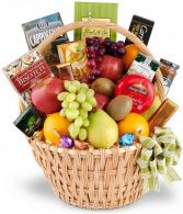 SOPHISTICATED GOURMET & FRUIT BASKET