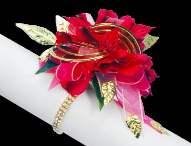 Sophisticated Red Wrist Corsage