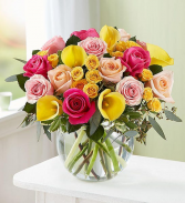 Sophisticated Rose & Calla Lily Medley assorted flowers