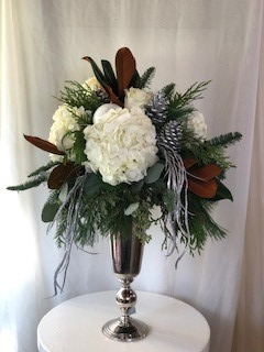 Sophisticated Silver  Holiday Arrangement 