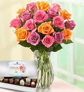Sorbet Roses for Mom, 18 Stems 