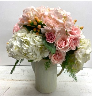 Southern Charm Florals in Ceramic Pitcher 