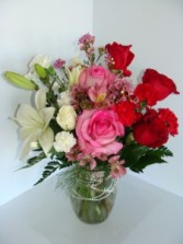 Southern Romance Mixed Valentine Vase Arrangement 