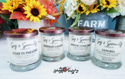 Soy & Serenity candles every day