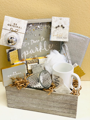 Sparkle and Shine Gift Basket in Riverside, CA | Willow Branch Florist of Riverside Sparkle and Shine Gift Basket in Riverside, CA | Willow Branch Florist of Riverside
