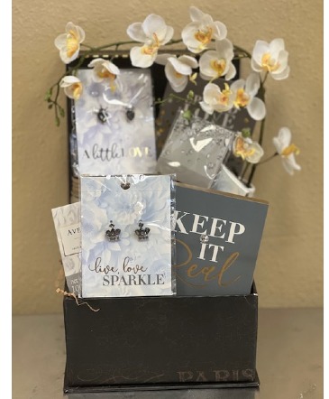 Sparkle Gift Box Gift Basket in Riverside, CA | Willow Branch Florist of Riverside