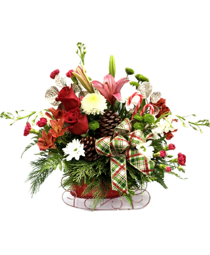Sparkle & Sleigh Fresh Cut Arrangement