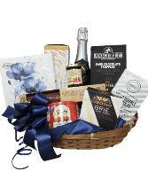Sparkling  Blue Ribbon Gourmet Basket