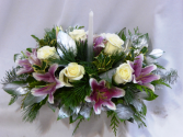 SPARKLING CHRISTMAS CENTERPIECE Flowers, Christmas Flowers, Christmas Roses, Christmas Centerpieces, Christmas Candle Centerpieces, Christmas Flowers Candle Centerpieces, Christmas Roses Centerpieces