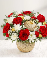 Sparkling Holiday Ornament™ Flower Arrangement 