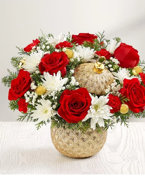 Sparkling Holiday Ornament™ Flower Arrangement 