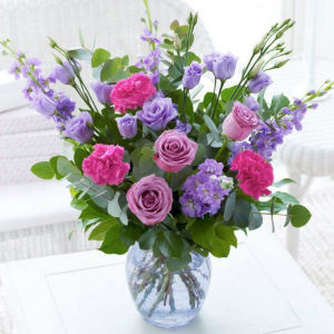 Sparkling Purpura Vase of Flowers