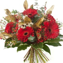 Sparkling Red Wrapped Bouquet