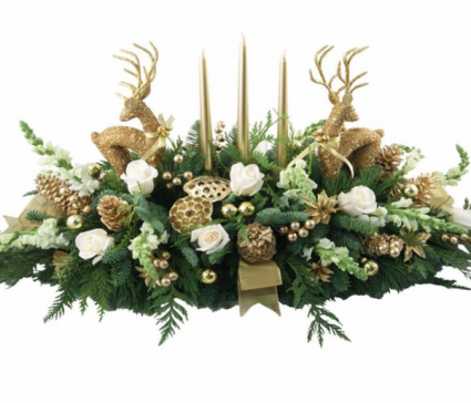 SPARKLING REINDEER CENTERPIECE Holidays
