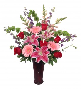 Spring Garden featuring Lilies and Roses Arrangement 