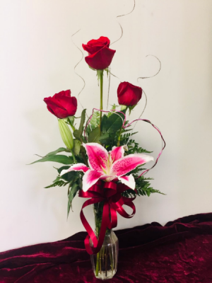Stargazer Red Rose Bouquet