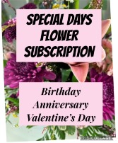 Special Day Flower Subscription 3 Floral orders/year