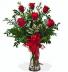 Special love bouquet 6 Roses w specialty greens