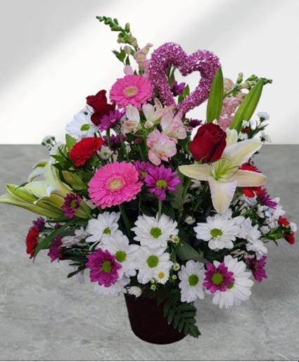 Special Valentine FHF-VL992 Fresh Vase Arrangement (local delivery only)