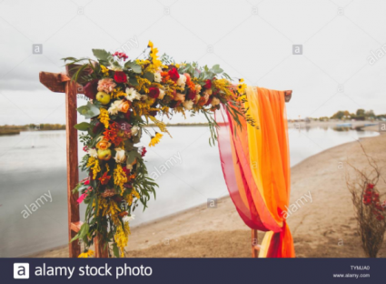 Spectacular display flowers & colors of your choice on our own traditional arch