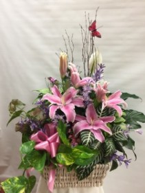 Spectacular Spring Combo Basket With Fresh Flowers