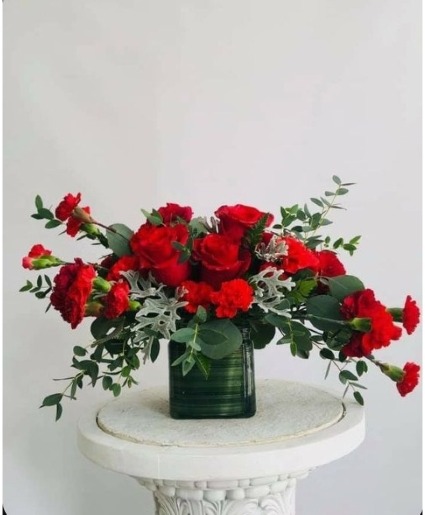 Spicy Reds  Vase Arrangement 
