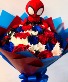 spiderman plushie bouquet JUST BECAUSE