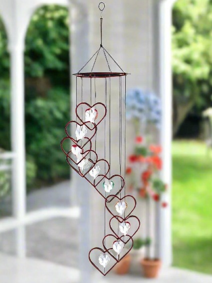 Spiral Tunes Heart Ring Wind Chime Gift 36 inch 