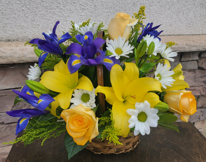 Spirit of Spring Flower Basket