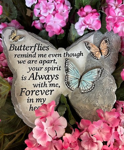 Spirited Butterfly Stone Memory Stone