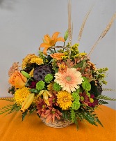 Spirited Citrus Basket Arrangement 