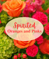 Spirited Oranges and Pinks Midway Florist Exclusive