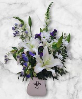 Spiritual Devotions Bouquet FHF-R961 Fresh Keepsake Vase Flower arrangement (Local Delivery Area Only)